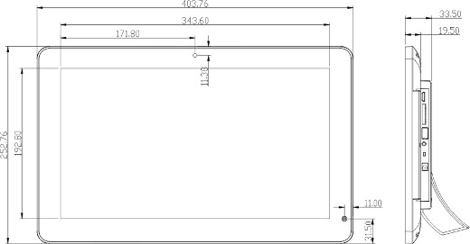 Panel dotykowy panel reklamowy ekran informacyjny wi-fi digital signage bluetooth 13.3 cala usb lan